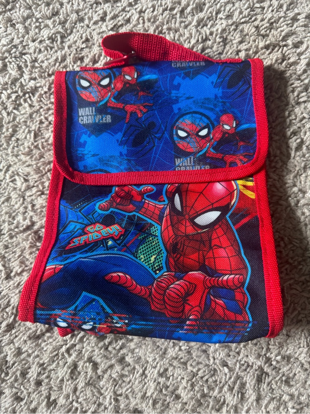 Kids Red Spider-Man Lunch Bag - Marvel Style